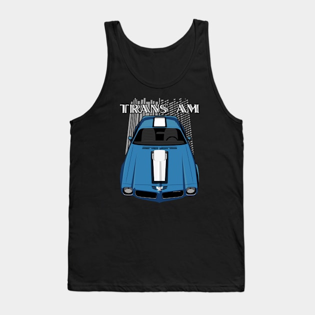 Pontiac Transam 1972 - Blue and White Tank Top by V8social